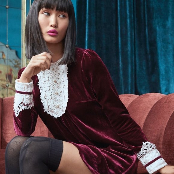 Modcloth Dresses & Skirts - ModCloth x Anna Sui Charisma Calls Velvet Dress
